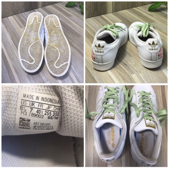 Adidas Stan Smith White Flowers WMNS AUTHENTIC - Picture 8 of 8